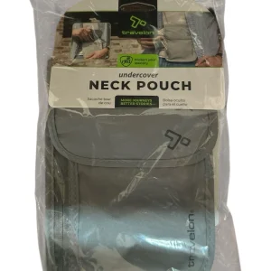 Travelon Travel Pouch Rfid Blocking Undergarment Neck Pouch Travel Wallet, Gray
