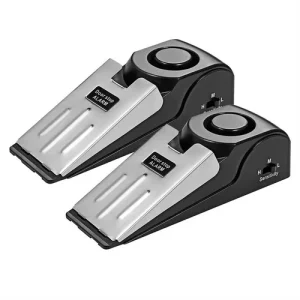 2x Door Stop Alarms Stopper Floor Wedge Wireless Anti Theft Security Alarm 120DB